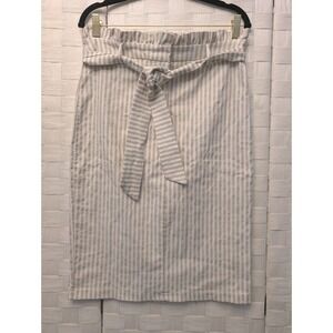 Linda Matthews Women Grey/Natural Casual Skirt Streetwear Stretch Y2K‎  Size 8